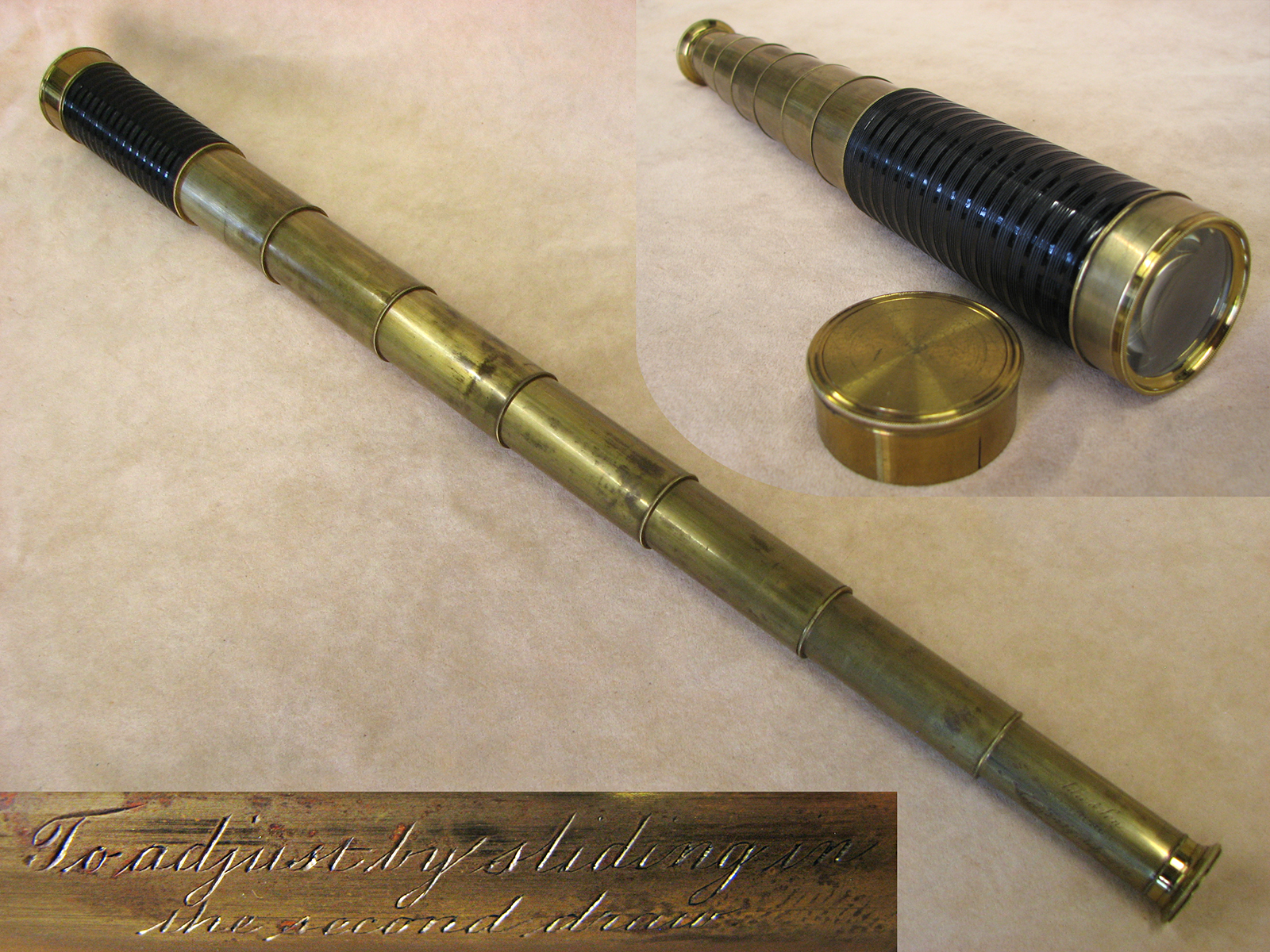 Adie & Son Mariners seven draw pocket telescope circa 1850 